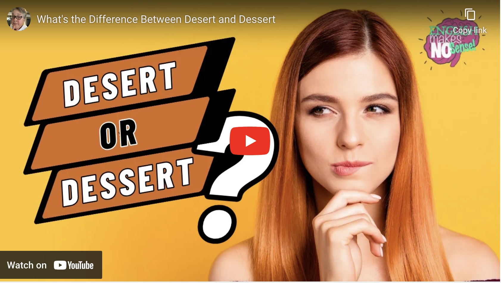 Desert or dessert